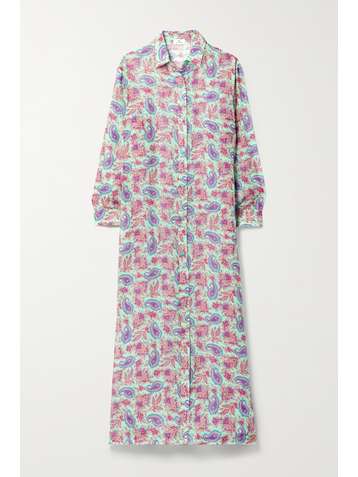 ETRO California printed cotton and silk-blend voile shirt dress