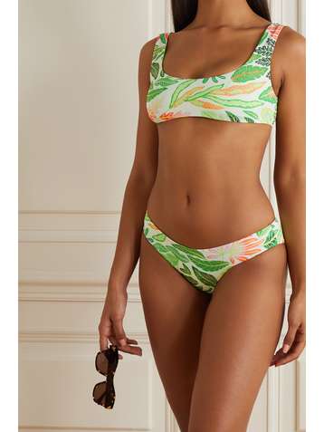 SOLID & STRIPED The Elle reversible printed bikini briefs