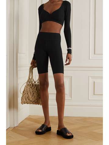 LESLIE AMON Shorts aus Rippstrick