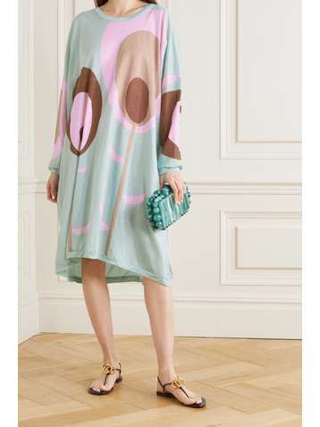 YVONNE S Floral-print cotton-jersey dress