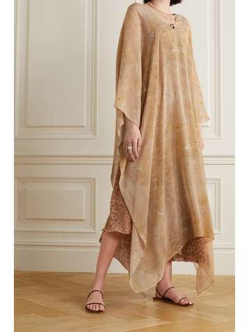CORTANA + NET SUSTAIN Kaftan aus bedruckter Seide