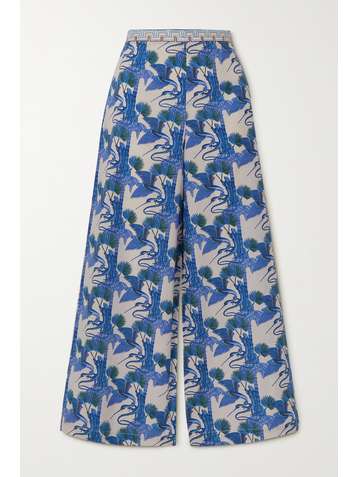 LE SIRENUSE POSITANO Natalie Love Story printed cotton-poplin wide-leg pants