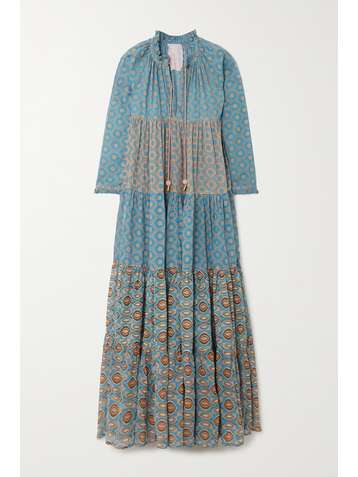 YVONNE S Hippy tiered printed cotton-voile maxi dress