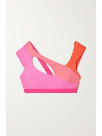 AGENT PROVOCATEUR Izaro cutout color-block bikini top