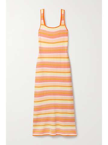 SOLID & STRIPED The Kimberly striped ribbed-knit maxi dress