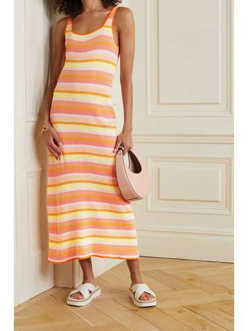 SOLID & STRIPED The Kimberly striped ribbed-knit maxi dress