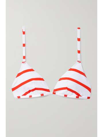 SOLID & STRIPED The Lulu striped triangle bikini top