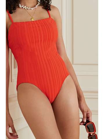 SOLID & STRIPED The Gemma ribbed swimsuit