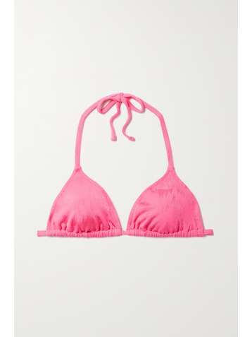 SOLID & STRIPED The Iris stretch-jacquard triangle bikini top