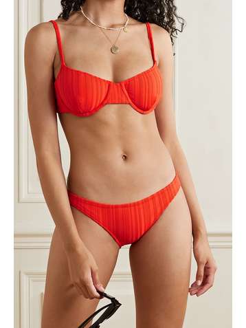 SOLID & STRIPED The Eva ribbed bikini briefs