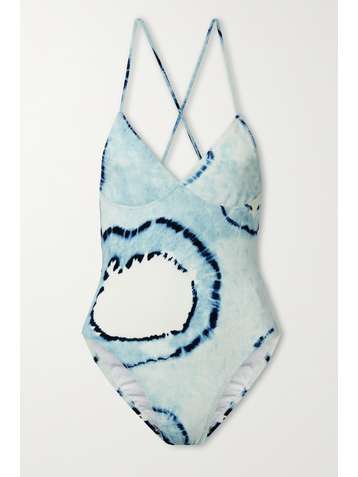 NORMA KAMALI Slip Mio open-back tie-dyed swimsuit