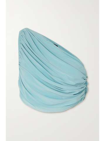 NORMA KAMALI Diana one-shoulder draped bikini top
