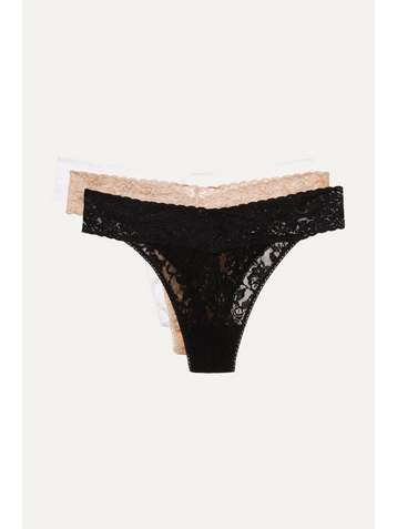 HANKY PANKY + NET SUSTAIN Signature Set aus drei Strings aus Stretch-Spitze