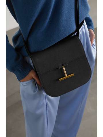 TOM FORD Tara small textured-leather shoulder bag