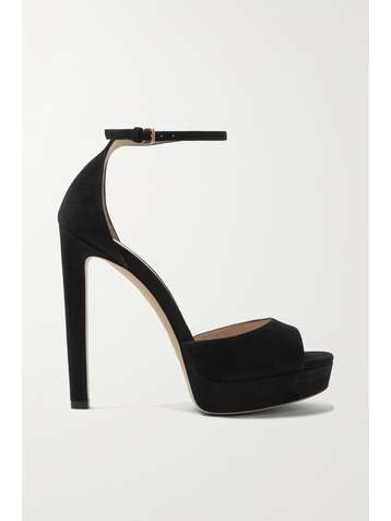 JIMMY CHOO Pattie 130 suede platform sandals