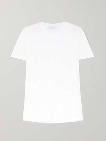 NINETY PERCENT Linen-jersey T-shirt