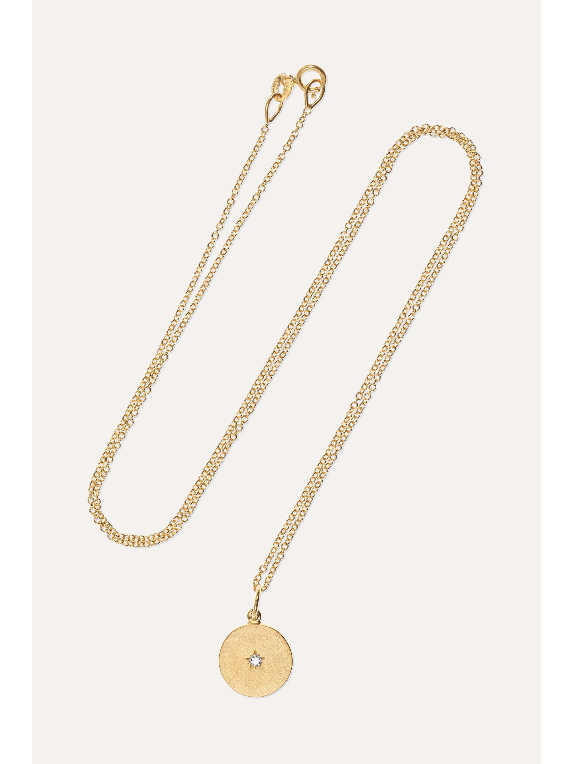 ANDREA FOHRMAN Full/ New Moon 18-karat gold diamond necklace