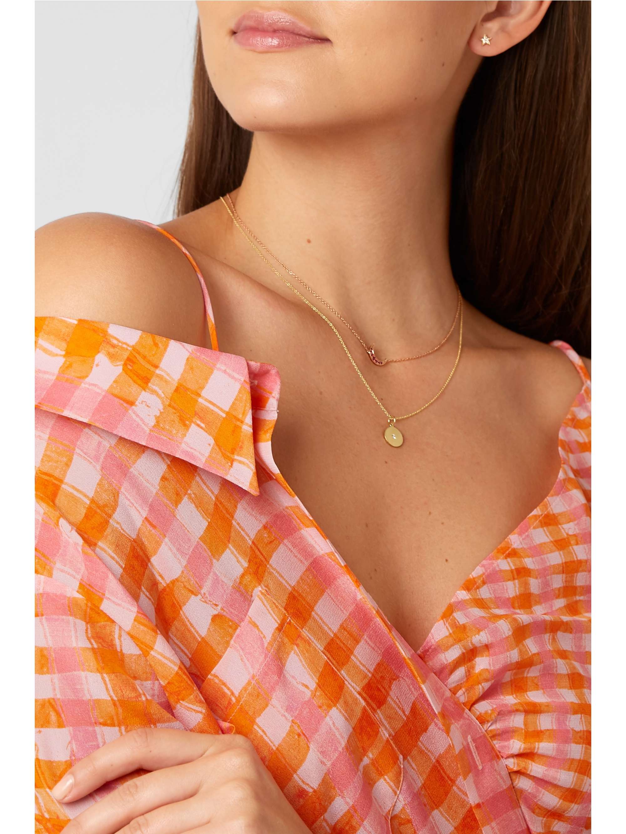 ANDREA FOHRMAN Full/ New Moon 18-karat gold diamond necklace