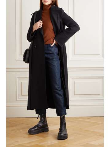 ALAÏA Metallic cropped high-rise straight-leg jeans