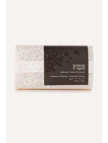 SENTEURS D'ORIENT + NET SUSTAIN Rough Cut Bath Soap - Almond Exfoliant, 210g