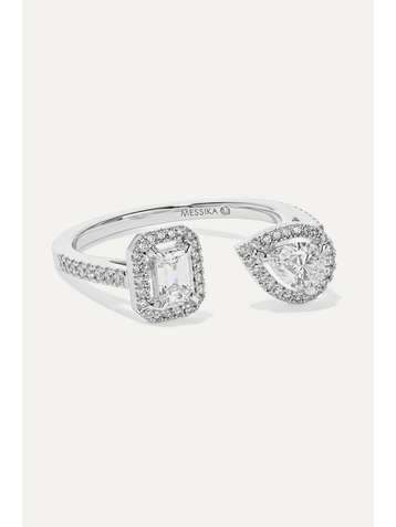 MESSIKA My Twin Toi & Moi 18-karat white gold diamond ring