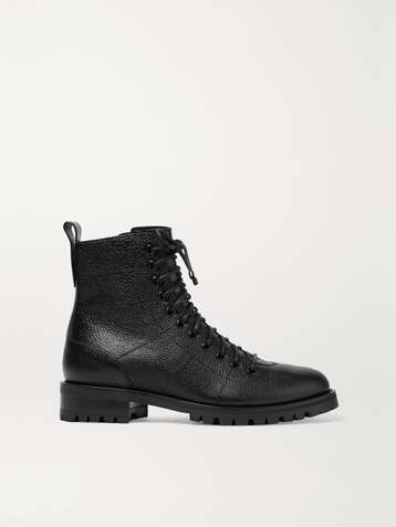JIMMY CHOO Cruz textured-leather ankle boots