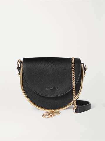 SEE BY CHLOÉ Mara embellished textured-leather shoulder bag