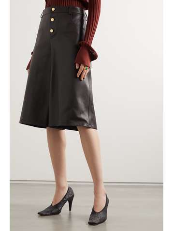 BOTTEGA VENETA Pumps aus strukturiertem Glanzleder