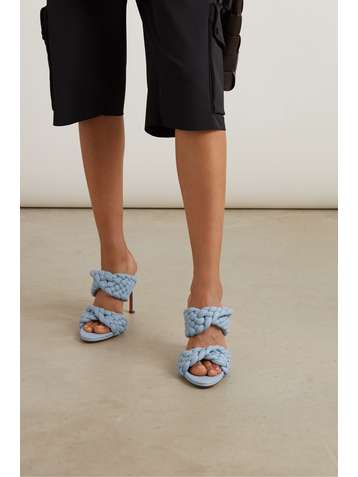 BOTTEGA VENETA Intrecciato quilted leather mules