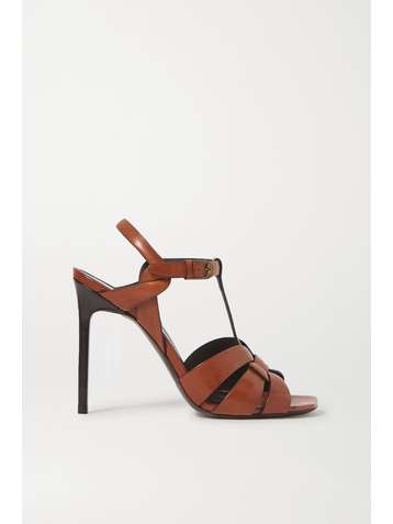 SAINT LAURENT Tribute woven leather sandals