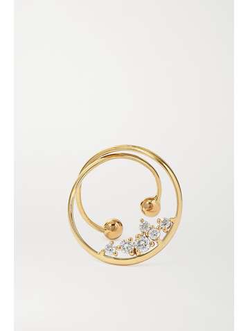 MIZUKI 14-karat gold diamond ear cuff
