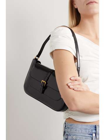 BY FAR Miranda patent-leather shoulder bag