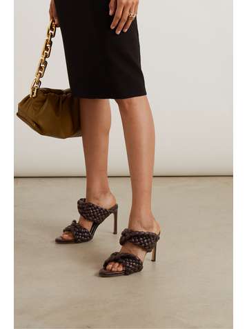 BOTTEGA VENETA Intrecciato quilted leather mules