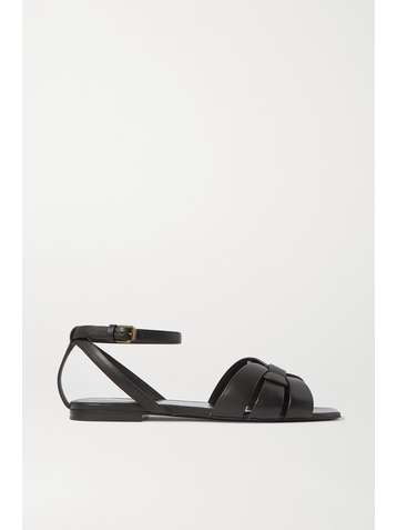 SAINT LAURENT Nu Pieds woven leather sandals