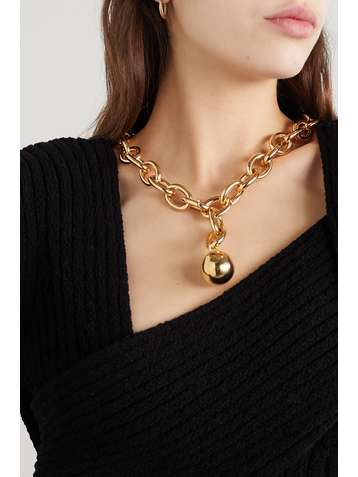 BOTTEGA VENETA Gold-plated necklace