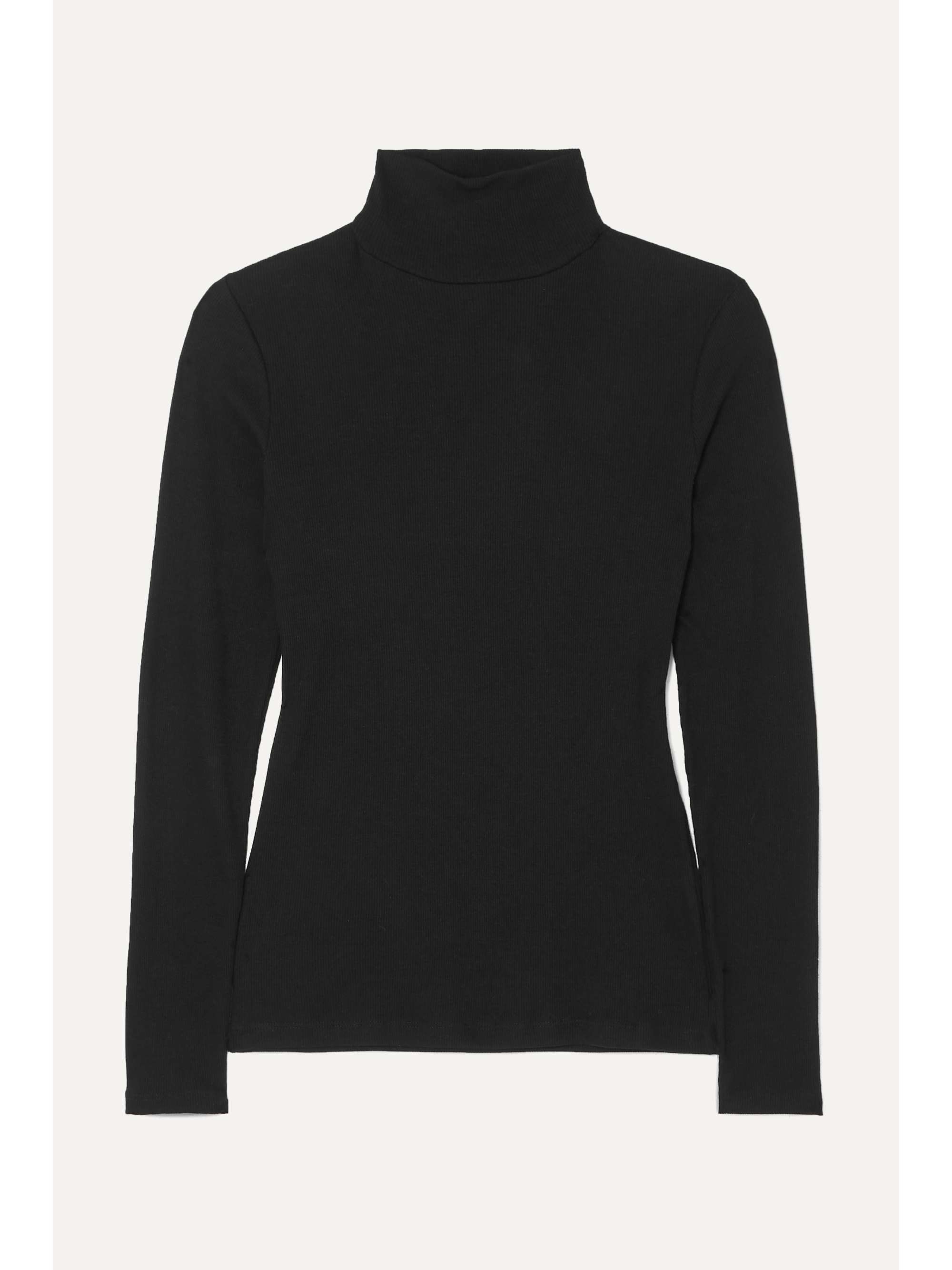 Black Kaye ribbed organic cotton-jersey 