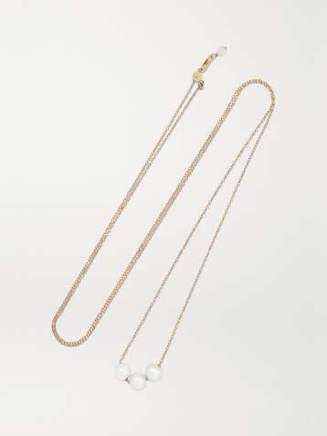 MIZUKI 14-karat gold pearl necklace