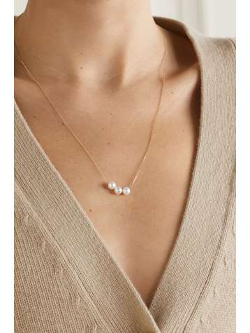 MIZUKI 14-karat gold pearl necklace