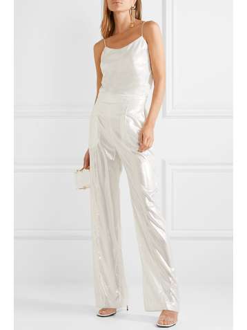 MICHAEL LO SORDO Metallic velvet camisole