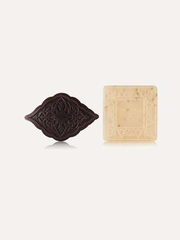 SENTEURS D'ORIENT + NET SUSTAIN Ma'amoul Soap Amber and Almond Exfoliant Refill Duo