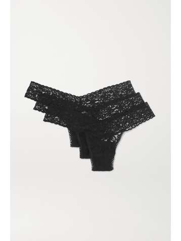 HANKY PANKY Signature Set aus drei tief sitzenden Strings aus Stretch-Spitze