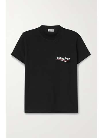 BALENCIAGA Printed cotton-jersey T-shirt