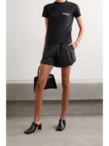 BALENCIAGA Printed cotton-jersey T-shirt