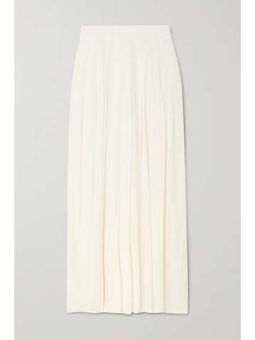 AKRIS Pleated bouclé maxi skirt
