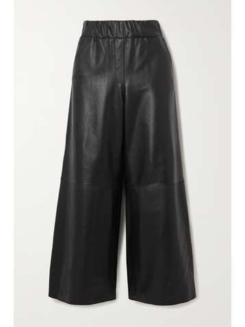 LOEWE Leather wide-leg pants