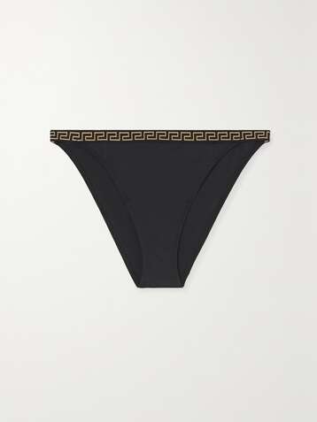 VERSACE Jacquard-trimmed bikini briefs
