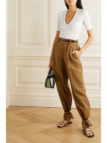 ALIX NYC Bedford gerippter String-Body aus Stretch-Modal