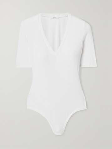 ALIX NYC Bedford gerippter String-Body aus Stretch-Modal
