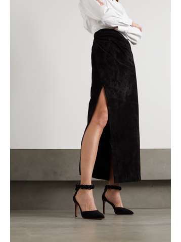 ALAÏA Escarpins en daim à clous Bombe 90