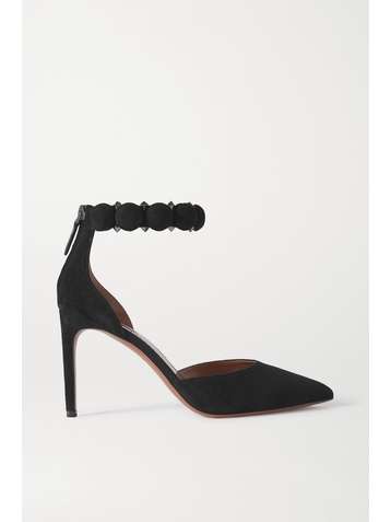 ALAÏA Escarpins en daim à clous Bombe 90